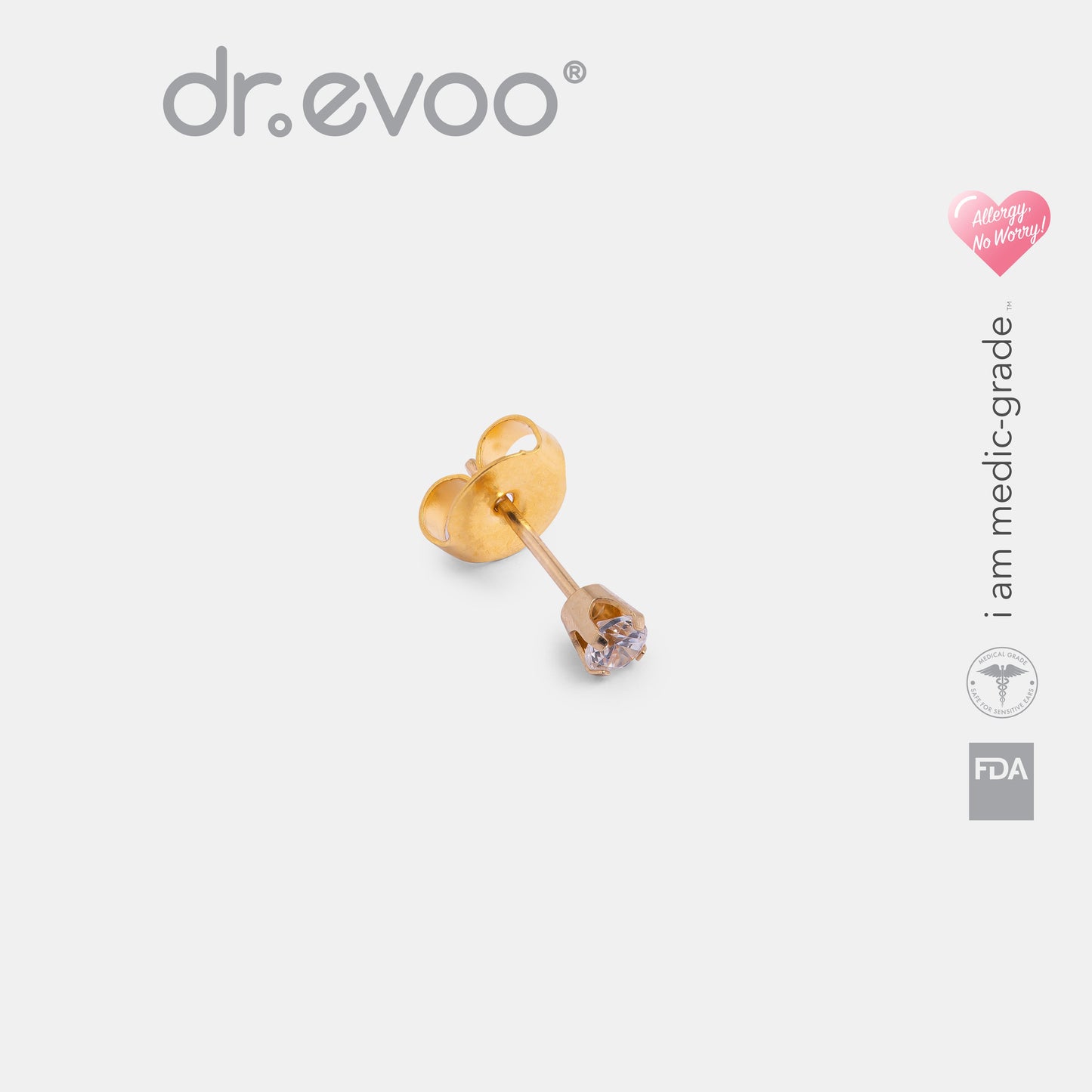 Crown 3mm CZ 14K - YG